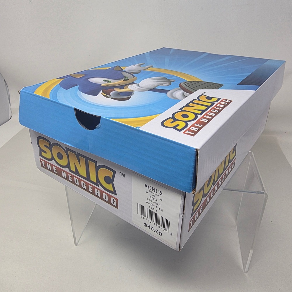 Sega Sonic the Hedgehog Shoes Kids Size 4 Blue High Top Sneakers Ground Up